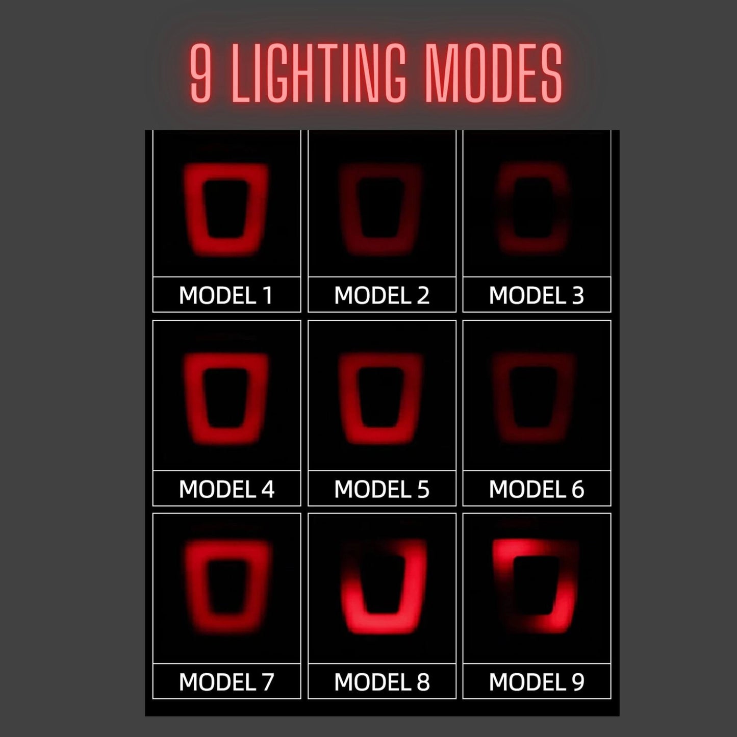 9 lighting modes for bicycle helmet