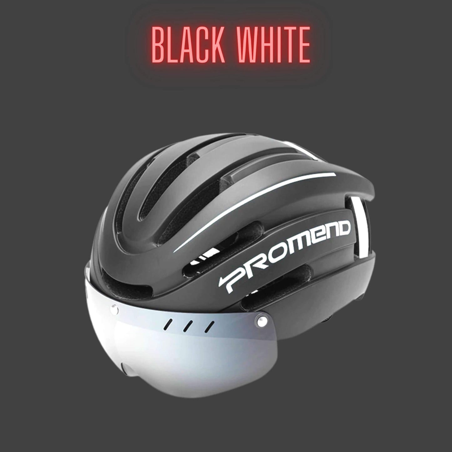 Bicycle helmet black & white