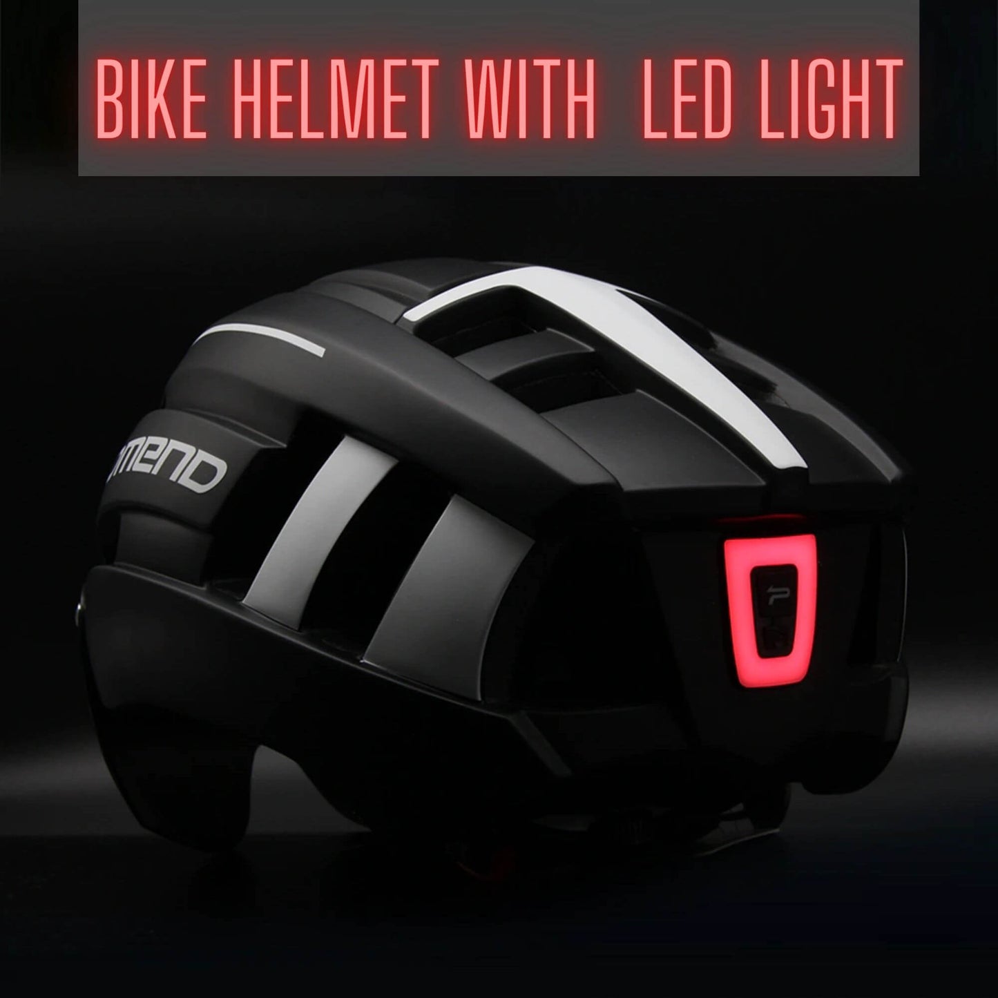 Rechargeable bike helmet with led lights
